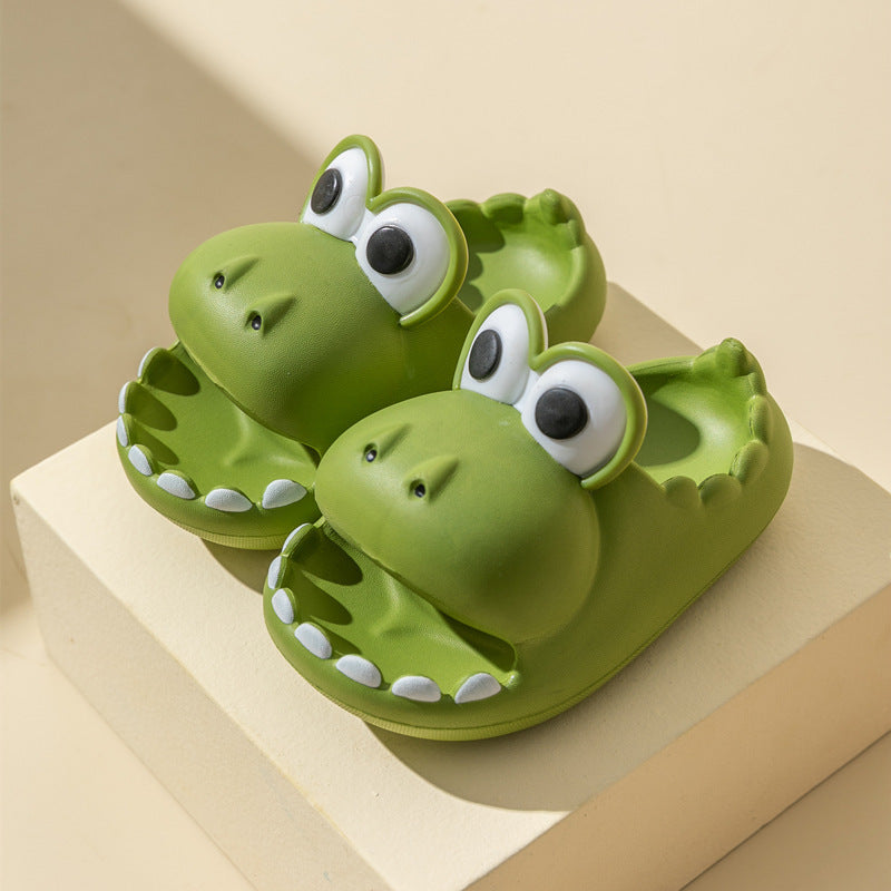 Kids Dinosaur Slippers Wholesale Summer Cartoon Parent Child Outdoor Home EVA Sandals Women Men Kids Cute Slippers Baby Shoes