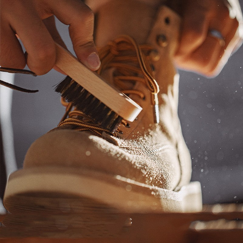 Retro American Mid-top Suede Leather Boots