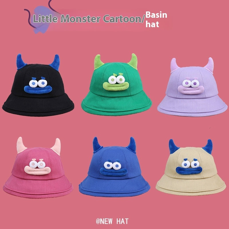 Funny Devil Horn Bucket Hat Korean Style