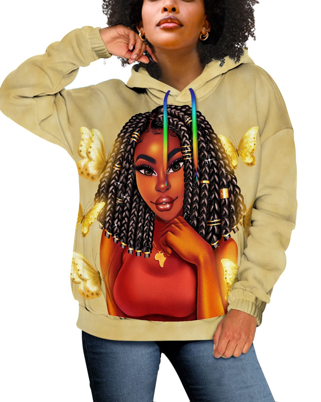 Women's Creative Casual Printed Autumn Winter Hoodie