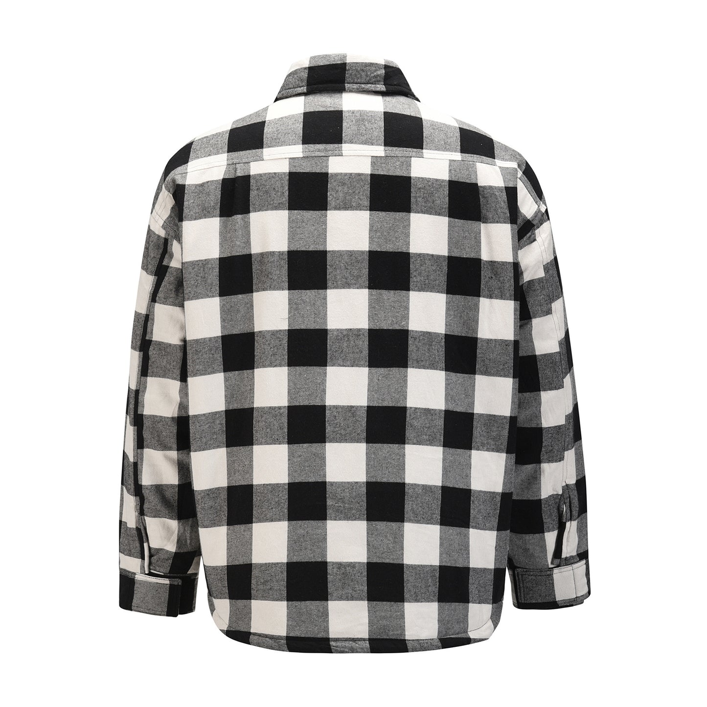 Plaid men and women jacket coat loose casual shirt cotton