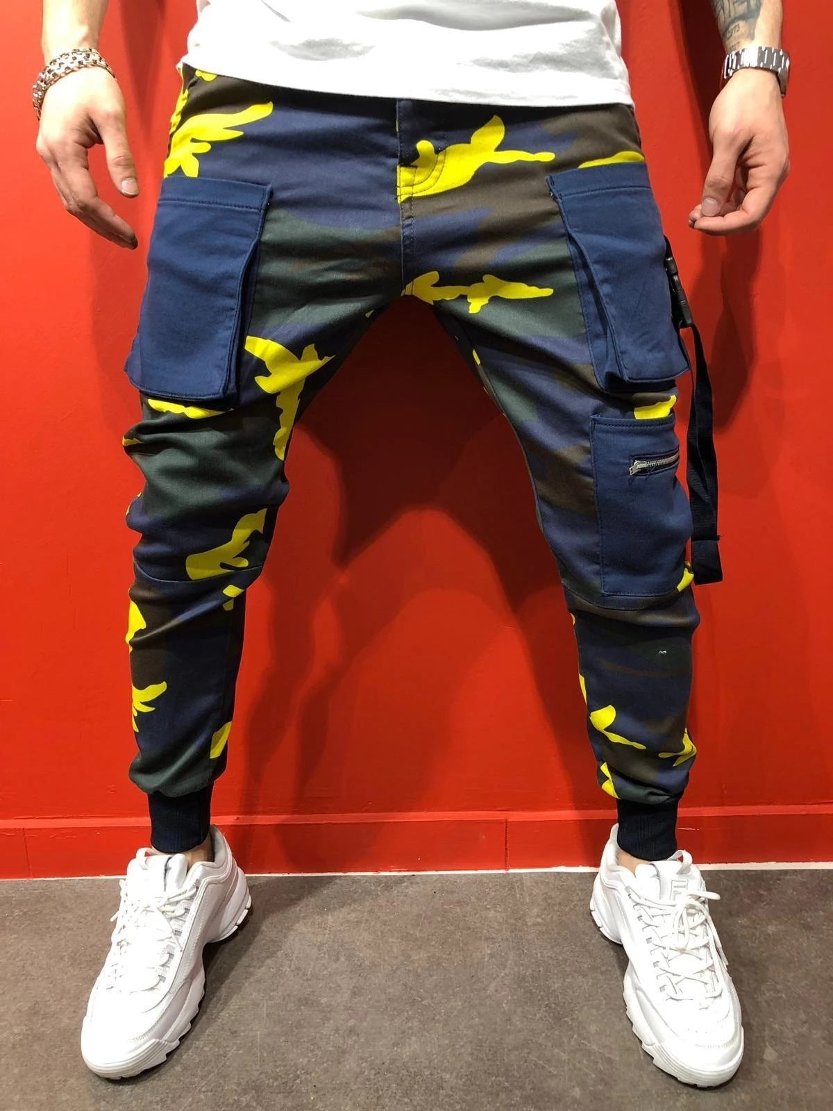 Hip-hop camouflage print men's trousers