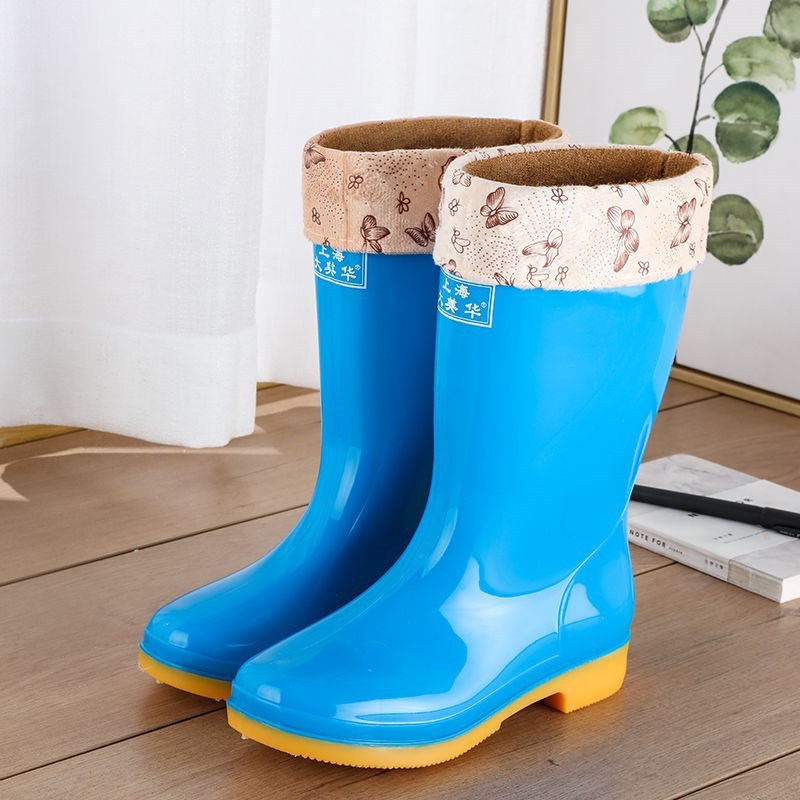 Rain boots waterproof shoes rubber shoes women