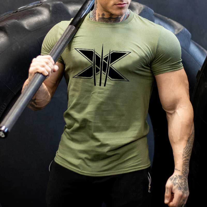 Muscle stretch short sleeve T-shirt