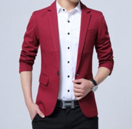 British Small Suit Men's Jacket Casual Korean Style Slim Fashion