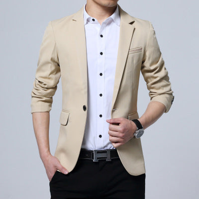 British Small Suit Men's Jacket Casual Korean Style Slim Fashion