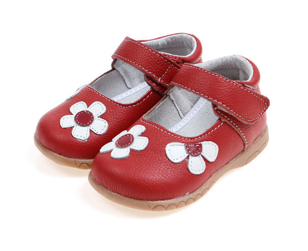 Leather Shoes Korean Princess Shoes Single Shoes Cowhide Children'S Shoes Baby Shoes