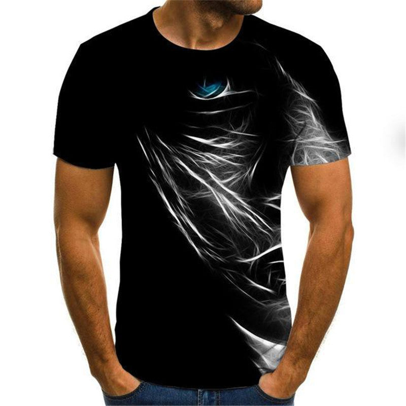 Casual Short-sleeved T-shirt Sunset Landscape