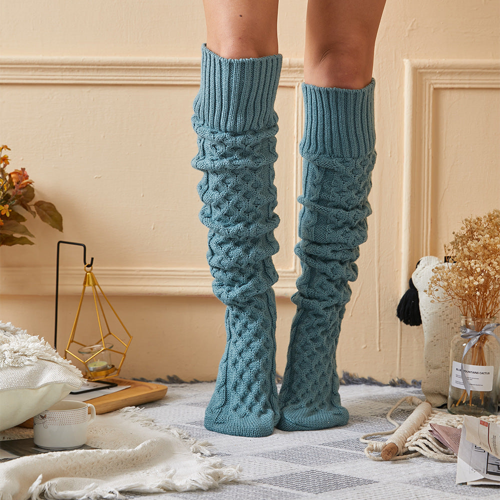 Long Tube Woolen Yarn Socks