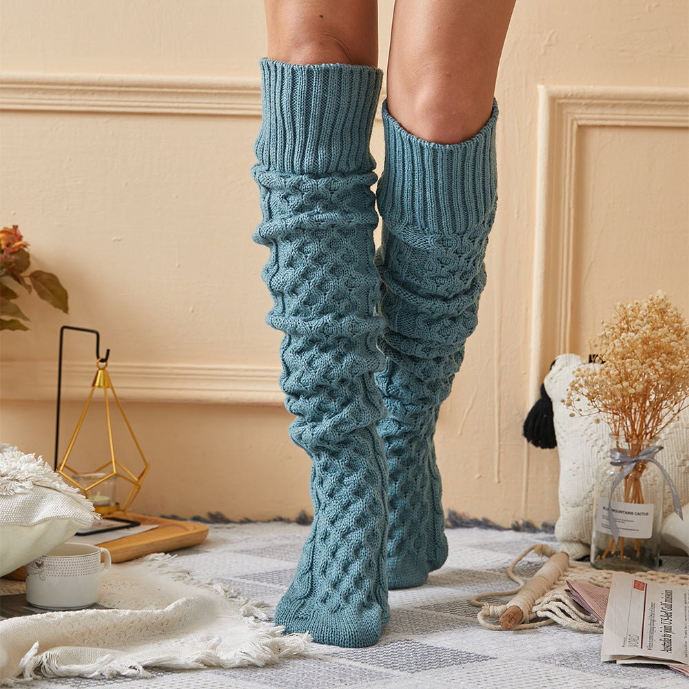 Long Tube Woolen Yarn Socks