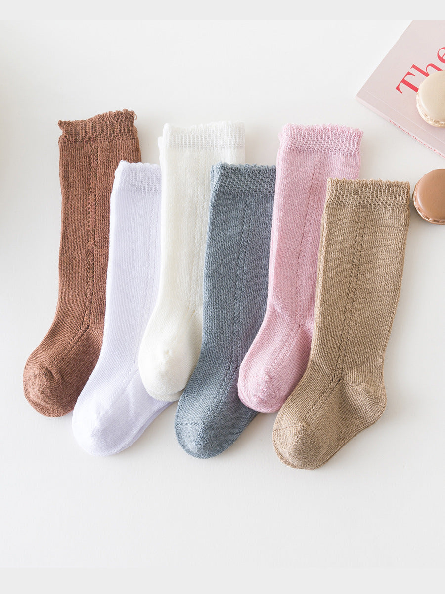 Baby Loose Mouth Long Tube Side Hollow Socks