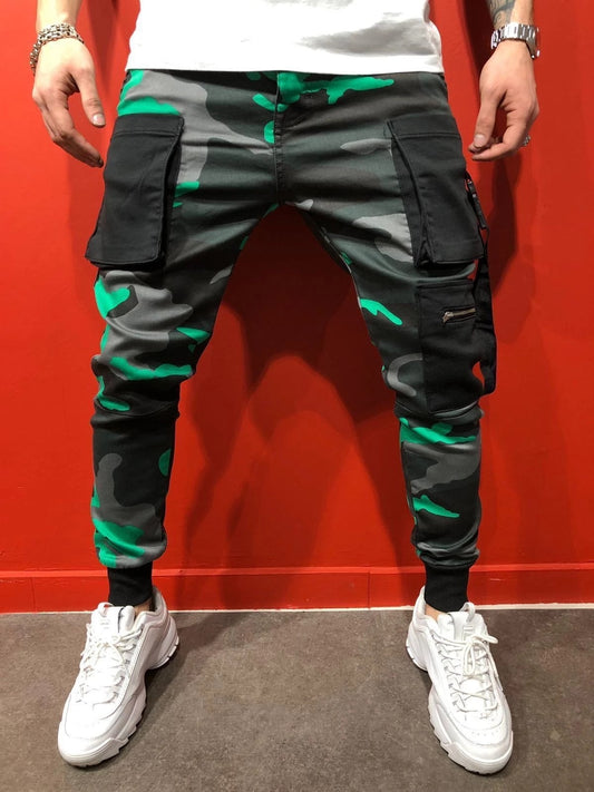 Hip-hop camouflage print men's trousers