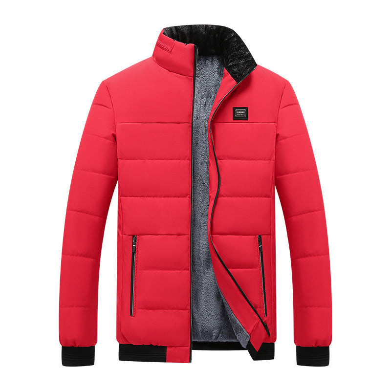 Men's Fashion Personality Fleece-lined Cotton-padded Jacket