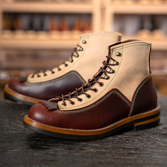 Male American Retro Motorcycle Boots