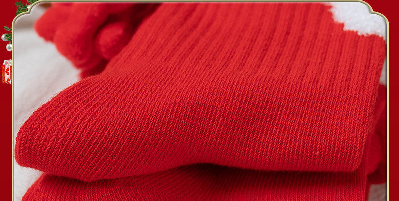 Santa Claus Red Tube Socks Cute Warm