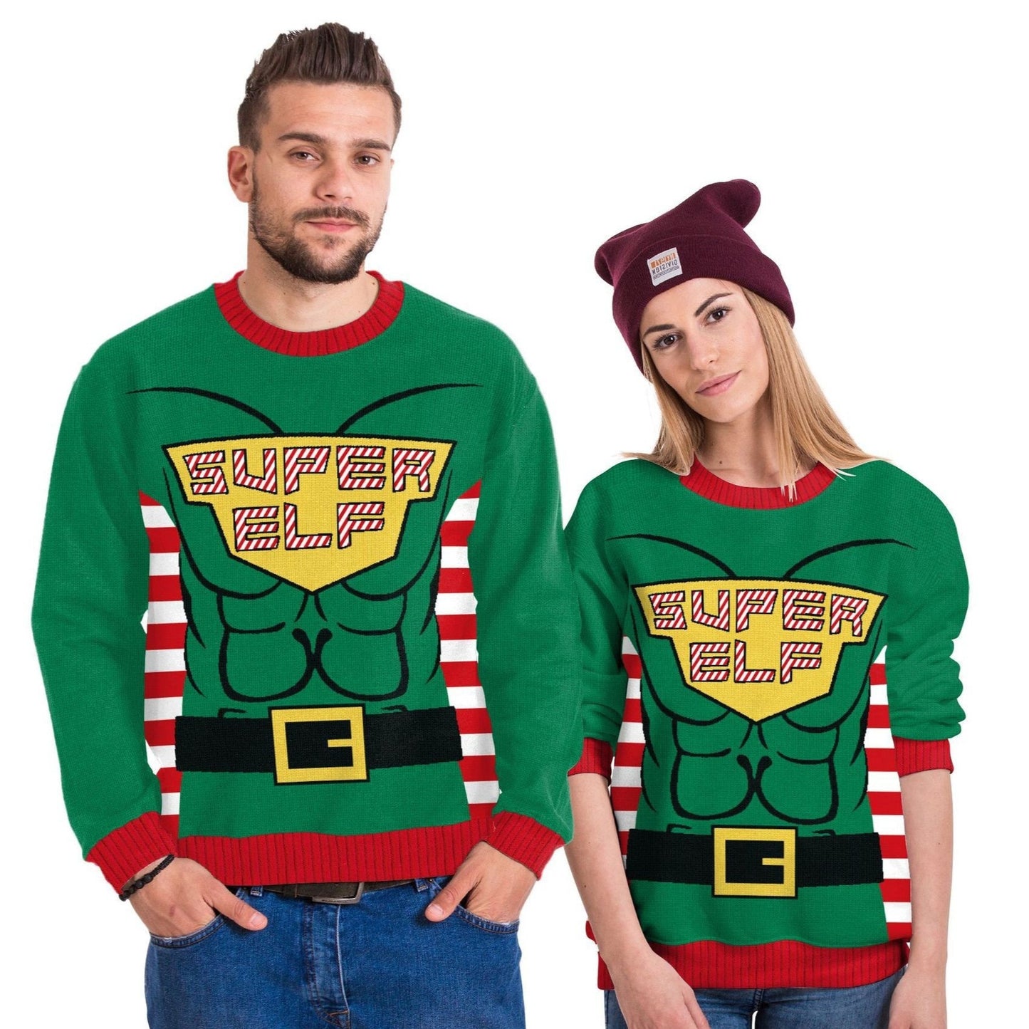 Christmas New Round Neck Sweater Casual Printed Couple Wear