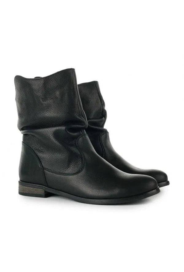 Lady Sexy Pile Style Ankle Boots Round Toe Low Heel