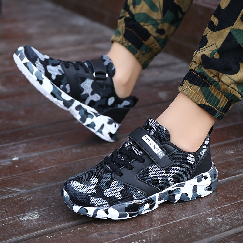 Children's Camo Shoes Light Sports Shoes Soft Bottom