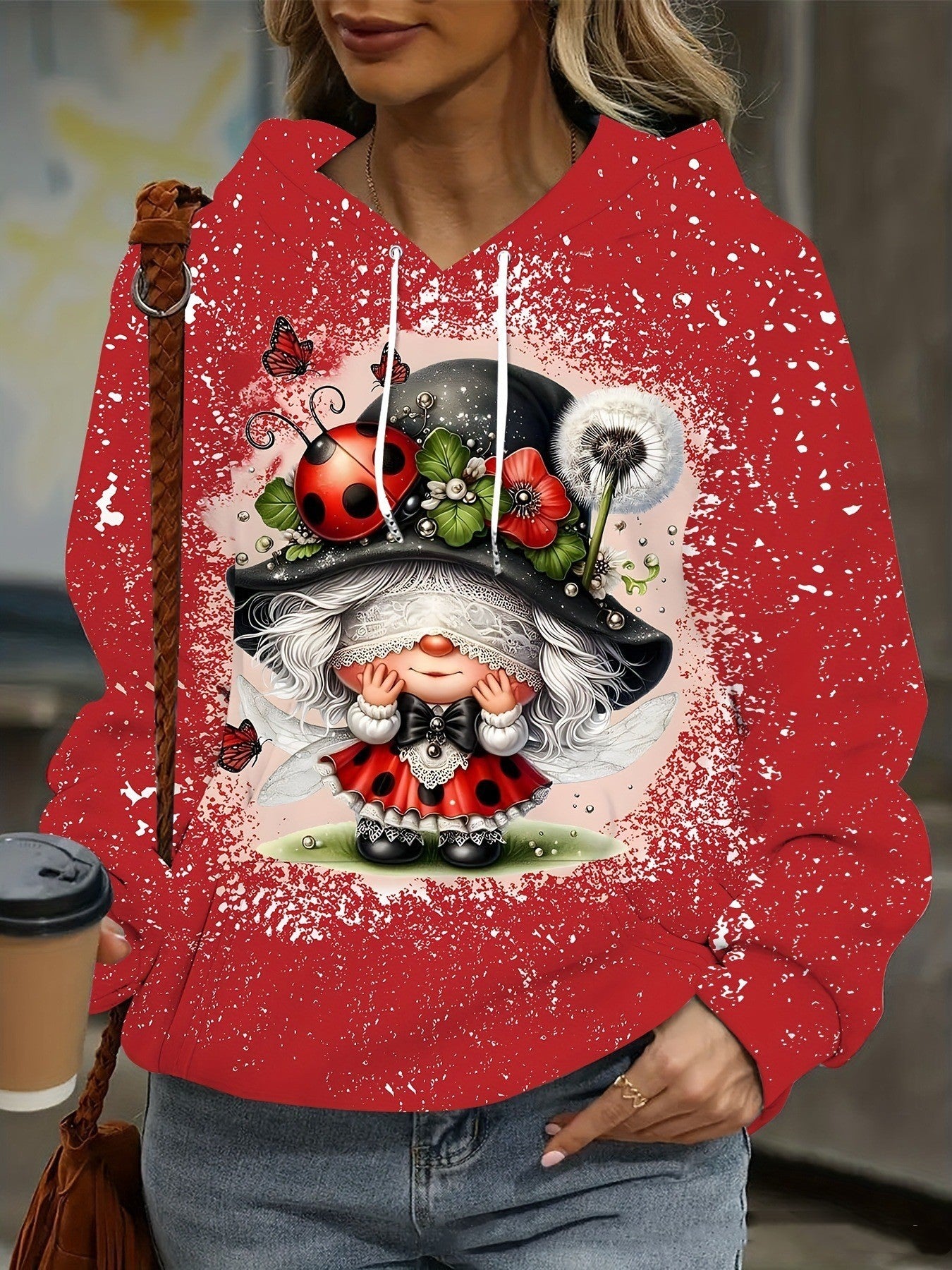 Ladies Christmas Theme 3D Printed Hoodie