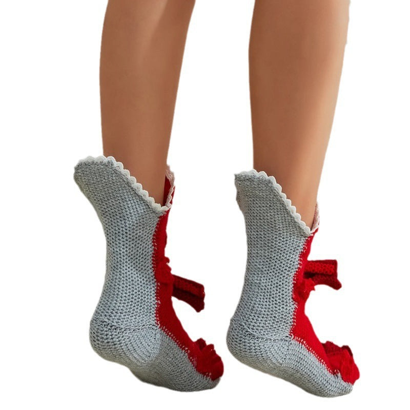 Fashionable Knitted Handmade Crochet Warm Socks