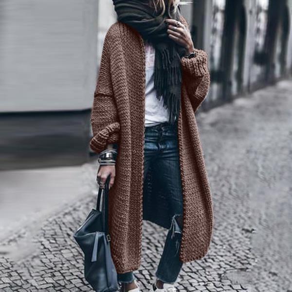 Long Sleeve Knit Casual Loose Cardigan Coat