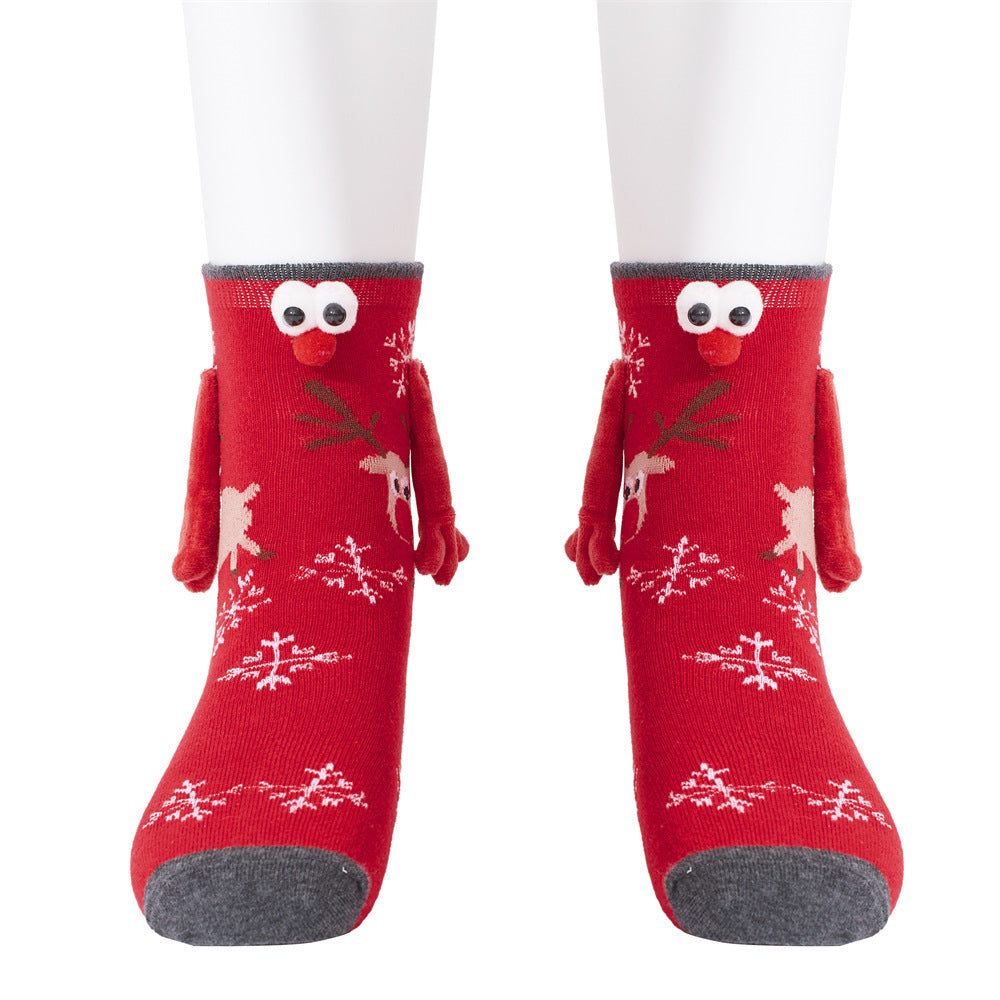 Mid Tube Christmas Couple Socks