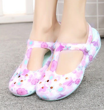 New sandals women's shoes Summer hole shoes women Printed sandals jelly beach shoes new sandals women's shoes Summer hole shoes women Printed sandals jelly beach shoes