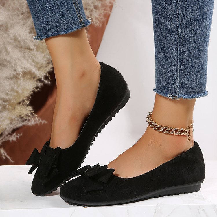 Fashion Bowknot Flats Shoes Casual Round Toe Loafers Cozy Shoes For Women