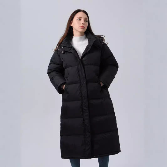 Quilted Plaid Hooded Cotton-padded Coat For Women