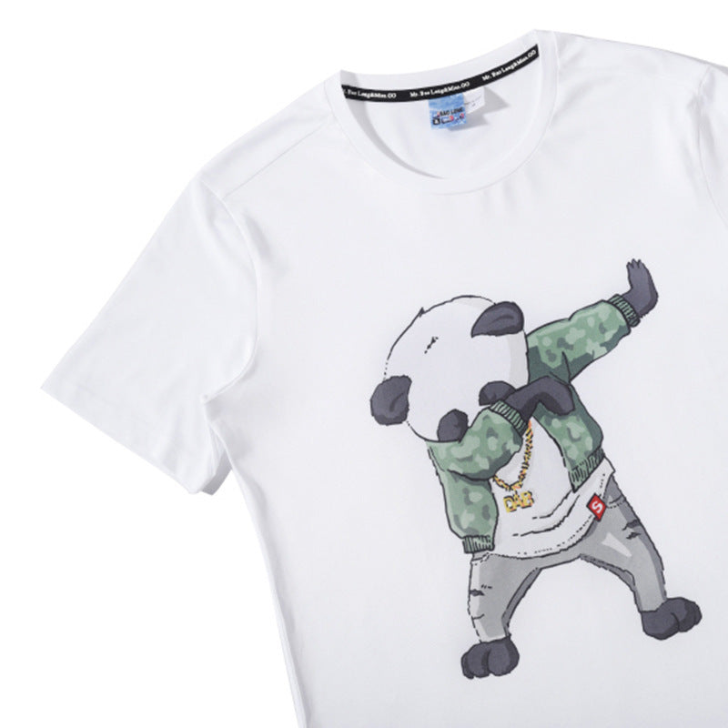 Panda print casual T-shirt