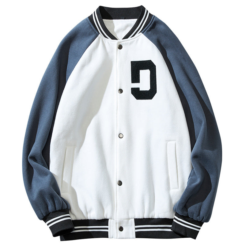 Student Plus Size Baseball Uniform Casual Jacket