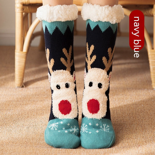 Berber Fleece Christmas Autumn And Winter Home Couple Room Socks