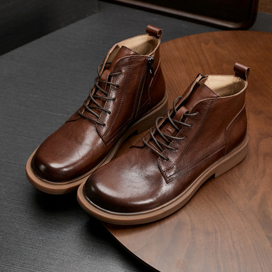 Genuine Leather Fashion Martin Boots For Men