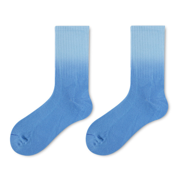 Gradient Tube Socks Tie-dye Basketball Athletic Socks