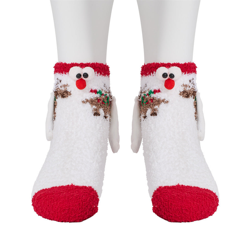 Mid Tube Christmas Couple Socks