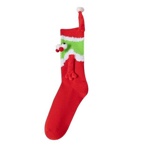 Santa Claus Red Tube Socks Cute Warm