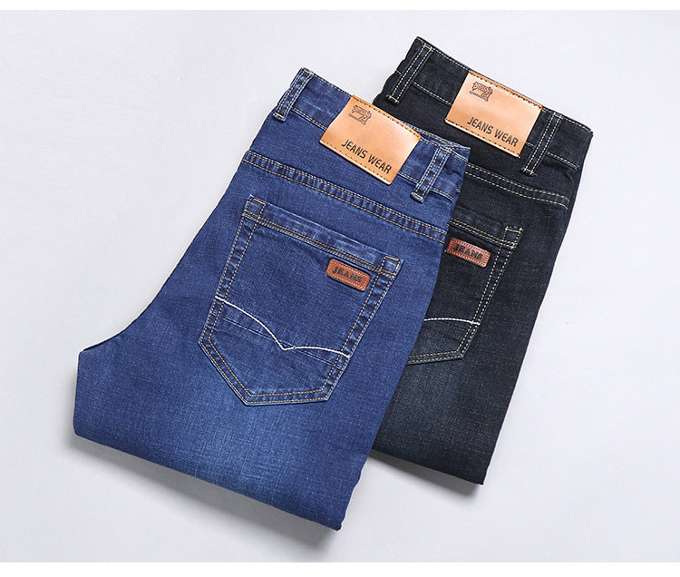 Straight loose stretch jeans