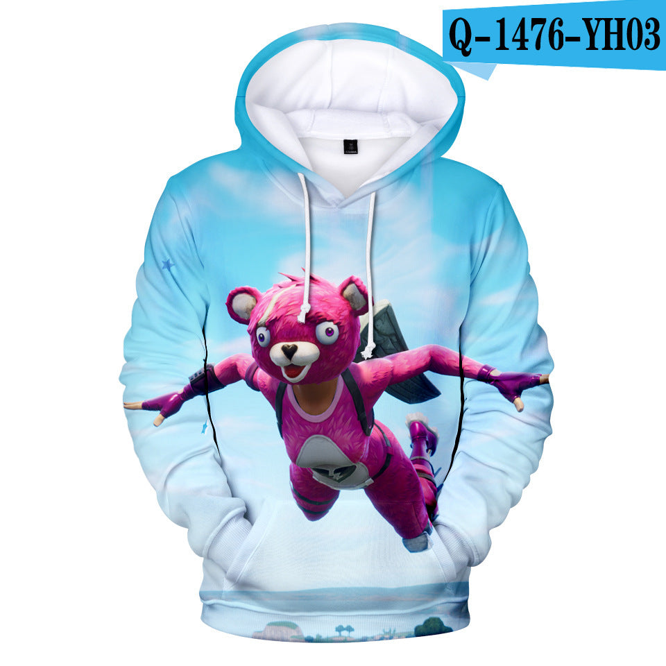 3D digital printing hooded sweatshirt