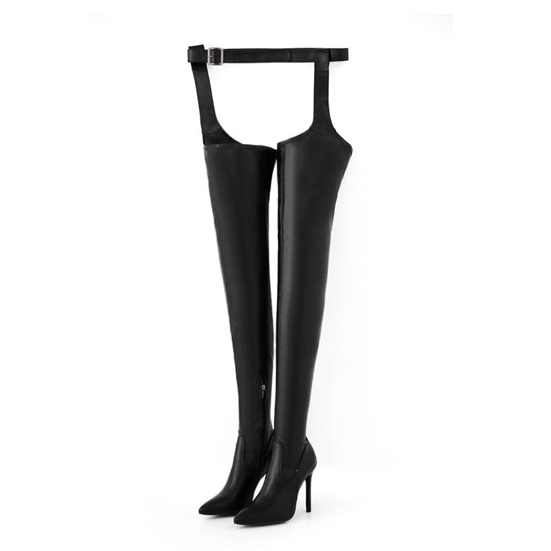 Stiletto Heel Pointed Toe Over-the-knee Pants Boots