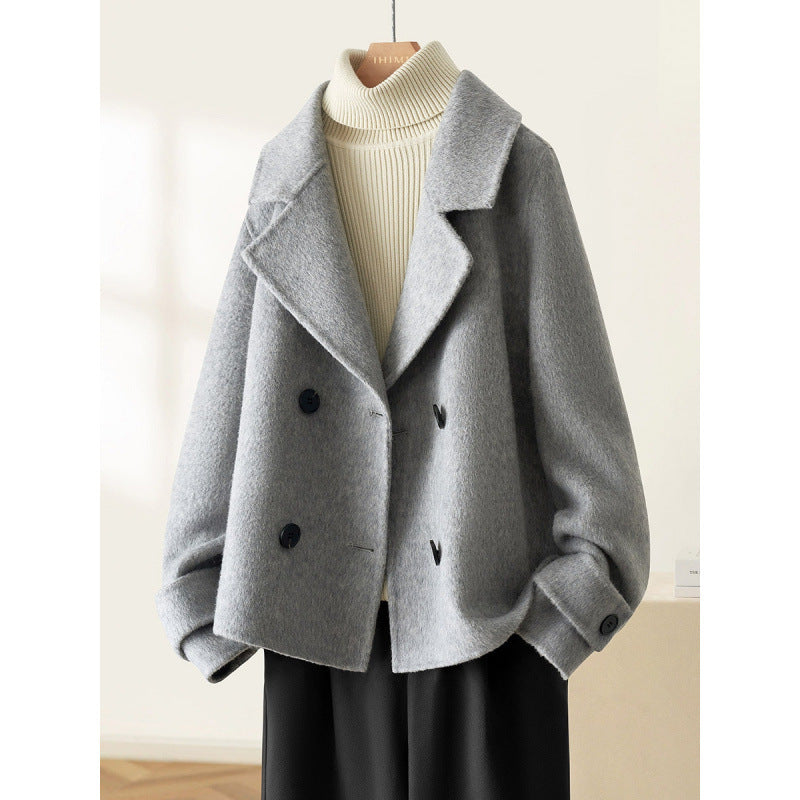 Hepburn Style Coat Woolen Coat