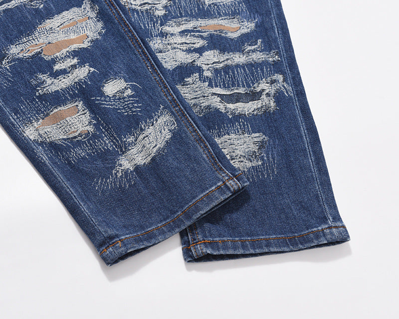 Vintage Washed Out Straight Fashion Jeans