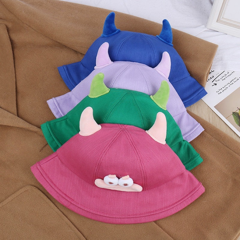 Funny Devil Horn Bucket Hat Korean Style