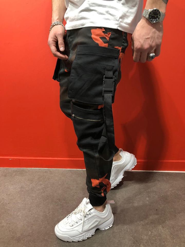 Hip-hop camouflage print men's trousers