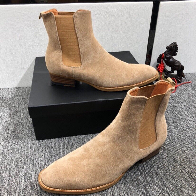 Men's FallWinter All-match Buckskin Martin Boots