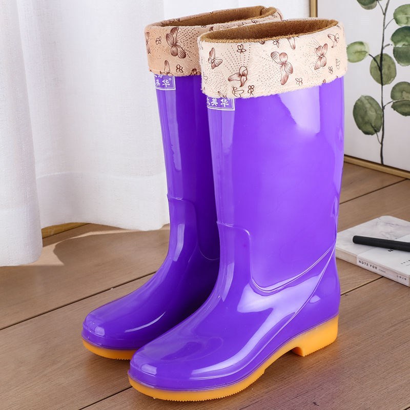 Rain boots waterproof shoes rubber shoes women