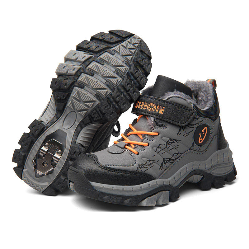 Children's Cotton Shoes Boys Two Cotton Large Cotton Hiking Shoes