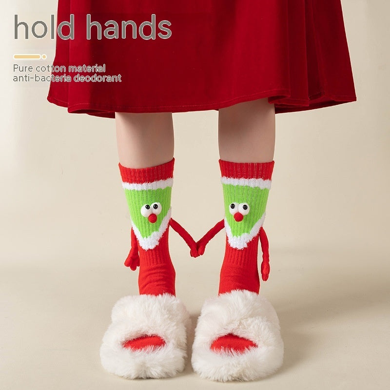 Santa Claus Red Tube Socks Cute Warm