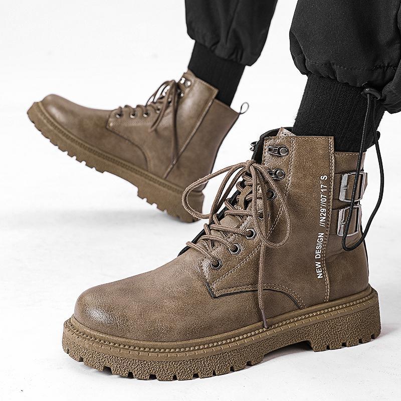 High-top Shoes All-match British Work Shoes Winter Thick Bottom Hiking Boots