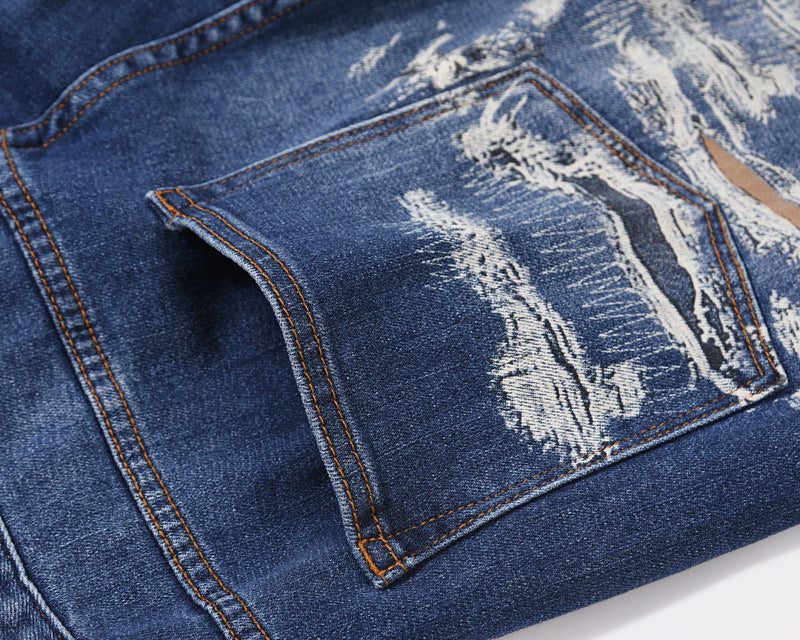 Vintage Washed Out Straight Fashion Jeans