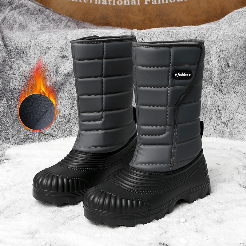 Snow Boots Outdoor Long Tube Fleece Lined Padded Warm Keeping